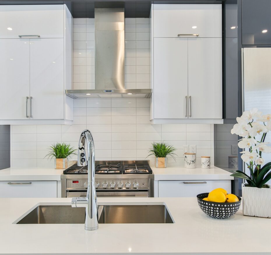 gray stainless steel faucet